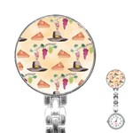 Thanksgiving Watercolor Stainless Steel Nurses Watch