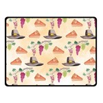 Thanksgiving Watercolor Double Sided Fleece Blanket (Small)