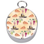 Thanksgiving Watercolor Silver Compass