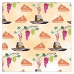 Thanksgiving Watercolor Large Satin Scarf (Square)