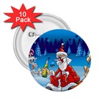 drunk Santa ugly xmas 2.25  Button (10 pack)