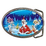 drunk Santa ugly xmas Belt Buckle