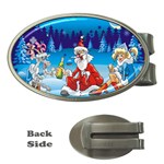 drunk Santa ugly xmas Money Clip (Oval)