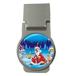 drunk Santa ugly xmas Money Clip (Round)