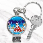 drunk Santa ugly xmas Nail Clippers Key Chain