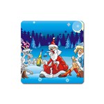 drunk Santa ugly xmas Magnet (Square)