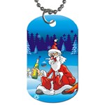 drunk Santa ugly xmas Dog Tag (One Side)