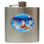 drunk Santa ugly xmas Hip Flask (6 oz)