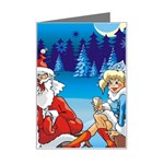 drunk Santa ugly xmas Mini Greeting Card