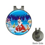 drunk Santa ugly xmas Golf Ball Marker Hat Clip