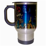 drunk Santa ugly xmas Travel Mug (Silver Gray)