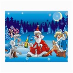 drunk Santa ugly xmas Small Glasses Cloth