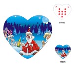 drunk Santa ugly xmas Playing Cards (Heart)