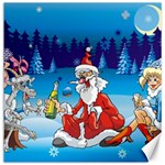 drunk Santa ugly xmas Canvas 12  x 12 