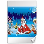 drunk Santa ugly xmas Canvas 12  x 18 