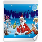 drunk Santa ugly xmas Canvas 20  x 24 