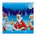 drunk Santa ugly xmas Medium Glasses Cloth