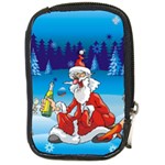 drunk Santa ugly xmas Compact Camera Leather Case