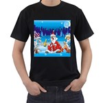 drunk Santa ugly xmas Men s T-Shirt (Black)