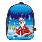 drunk Santa ugly xmas School Bag (Large)