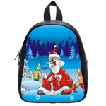 drunk Santa ugly xmas School Bag (Small)