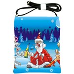 drunk Santa ugly xmas Shoulder Sling Bag