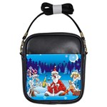 drunk Santa ugly xmas Girls Sling Bag