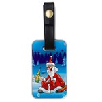 drunk Santa ugly xmas Luggage Tag (one side)