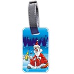 drunk Santa ugly xmas Luggage Tag (two sides)