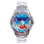 drunk Santa ugly xmas Stainless Steel Analogue Watch