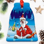 drunk Santa ugly xmas Bell Ornament (Two Sides)