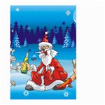 drunk Santa ugly xmas Large Garden Flag (Two Sides)