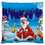 drunk Santa ugly xmas Large Cushion Case (One Side)