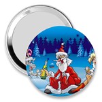 drunk Santa ugly xmas 3  Handbag Mirror