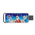 drunk Santa ugly xmas Portable USB Flash (One Side)