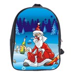 drunk Santa ugly xmas School Bag (XL)