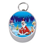 drunk Santa ugly xmas Silver Compass (Mini)