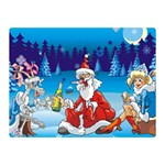 drunk Santa ugly xmas Double Sided Flano Blanket (Mini)