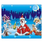 drunk Santa ugly xmas Double Sided Flano Blanket (Small)