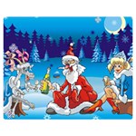 drunk Santa ugly xmas Double Sided Flano Blanket (Medium)