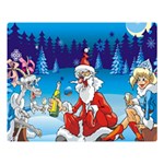 drunk Santa ugly xmas Double Sided Flano Blanket (Large)