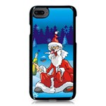 drunk Santa ugly xmas Apple iPhone 8 Seamless Case (Black)