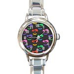 Christmas Zwarte Piet Round Italian Charm Watch