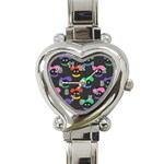 Christmas Zwarte Piet Heart Italian Charm Watch