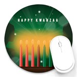 african women happy kwanzaa Round Mousepad