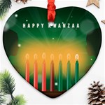 african women happy kwanzaa Ornament (Heart)