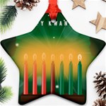 african women happy kwanzaa Ornament (Star)