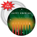 african women happy kwanzaa 3  Button (10 pack)