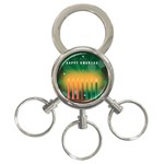 african women happy kwanzaa 3-Ring Key Chain