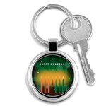 african women happy kwanzaa Key Chain (Round)